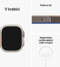 Chytré hodinky Apple GPS + Cellular, 49mm pouzdro z titanu - modro-šedý trailový tah - S/M 

 obrázek produktu 7 z 7