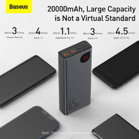 Powerbanka Baseus 20 000 mAh, 65 W černá

 obrázek produktu 11 z 13