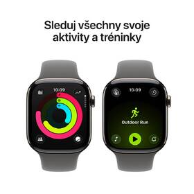 Chytré hodinky Apple GPS + Cellular 46mm přírodní titan - skálově šedý sportovní řemínek - S/M 

 obrázek produktu 3 z 7