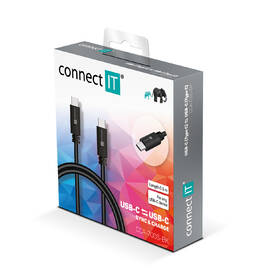 Kabel Connect IT Wirez USB-C/USB-C, 0,5m černý

 obrázek produktu 2 z 2