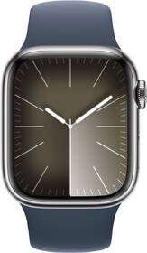 Chytré hodinky Apple GPS + Cellular 41mm pouzdro ze stříbrné nerezové oceli - bouřkově modrý sportovní řemínek - S/M 

 obrázek produktu 1 z 9
