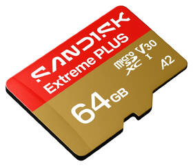 Paměťová karta SANDISK 64GB UHS-I (200R/90W) + SD apaptér 

 obrázek produktu 2 z 5