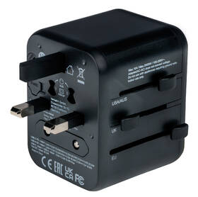 Cestovní adaptér Verbatim UTA-02 s 1 x USB-C PD 20W / 1 x USB-A QC 3.0 černý

 obrázek produktu 3 z 6