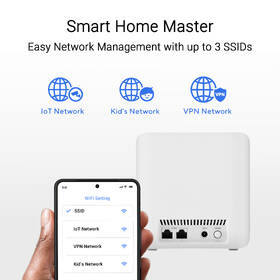 Komplexní Wi-Fi systém Asus ZenWi-Fi BD4 (1-pack) bílá barva
