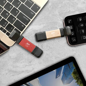 USB Flash Silicon Power DS72 2TB červená barva

