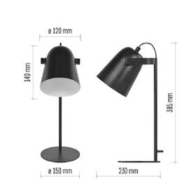 Stolní LED lampička EMOS Nina, max. 25 W, žárovka E27, IP20 černá

 obrázek produktu 6 z 8