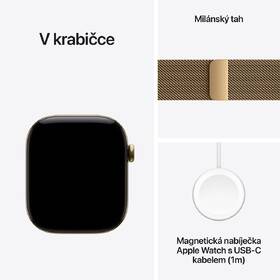 Chytré hodinky Apple GPS + Cellular 42 mm zářivě zlatý titan, zářivě zlatý milánský tah 

 obrázek produktu 6 z 6