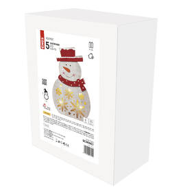 LED dekorace EMOS vánoční sněhulák dřevěný, 30 cm, 2x AA, vnitřní, teplá bílá, časovač 

 obrázek produktu 5 z 5