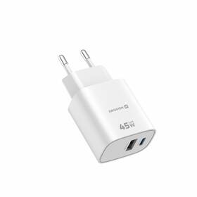 Nabíječka do sítě Swissten EDGE GaN 1x USB-C PD 45W/1x USB-A 18W QC bílá

 obrázek produktu 1 z 5