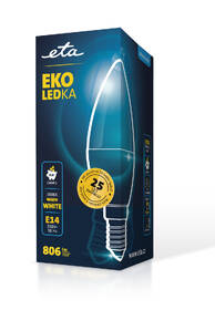 Žárovka LED ETA EKO LEDka svíčka 8W, E14, teplá bílá 

 obrázek produktu 3 z 3