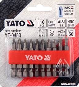 Sada bitů YATO YT-0483, 1/4" 50 mm (10 ks) 

 obrázek produktu 1 z 2