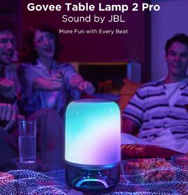 Stolní LED lampička Govee Table Lamp 2 RGBW lampa s reproduktorem - zvuk od JBL bílá/šalvějová

 obrázek produktu 4 z 7