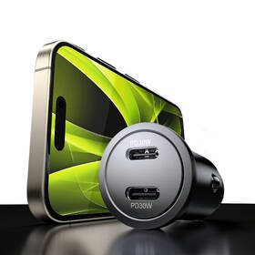 Adaptér do auta Mobile Origin Metal 30W, 2x USB-C černý

 obrázek produktu 3 z 10