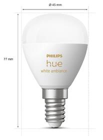 Chytrá žárovka Philips Bluetooth, 5,1W, E14, White Ambiance, 2ks 

 obrázek produktu 3 z 5