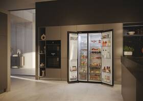 Americká lednice Haier HSW59F18EIPT černá barva

