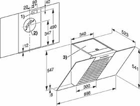 Odsavač par Miele DA 6096 W Wing černá barva
