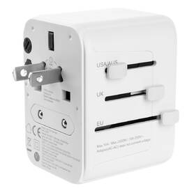 Cestovní adaptér FIXED Voyager pro EU, UK a USA/AUS, s 1xUSB-C a 2xUSB výstupem, GaN, PD 30W bílý

 obrázek produktu 5 z 11