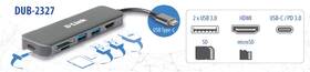 USB Hub D-Link 6v1 z USB-C na HDMI se čtečkou SD/microSD karet a funkcí Power Delivery šedý

 obrázek produktu 2 z 2