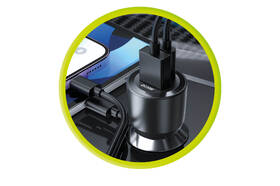 Adaptér do auta Mobile Origin 1x USB-A/1x USB-C 60W černý

 obrázek produktu 5 z 11