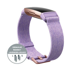 Fitness náramek Fitbit Charge 3 speciální edice (NFC) - Lavender Woven 

 obrázek produktu 5 z 9