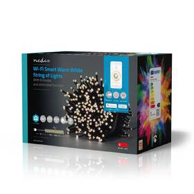 Vánoční osvětlení Nedis SmartLife LED, Wi-Fi, Teplá bílá, 400 LED, 20 m, Android / IOS 

 obrázek produktu 7 z 7