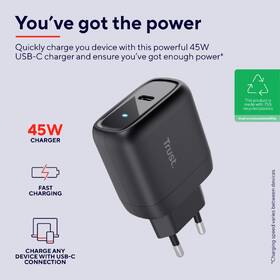 Nabíječka do sítě Trust Maxo 45 W USB-C s kabelem USB-C/USB-C, 2 m černý

 obrázek produktu 3 z 7