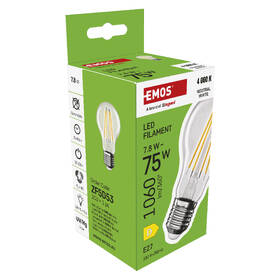 Žárovka LED EMOS Filament A60, 7,8 W, E27, neutrální bílá 

 obrázek produktu 7 z 7