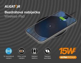 Bezdrátová nabíječka Aligator Pad 15 W černá

 obrázek produktu 2 z 4