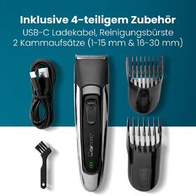 Zastřihovač vlasů Clatronic HSM/R 3827 černý/chrom

 obrázek produktu 7 z 7