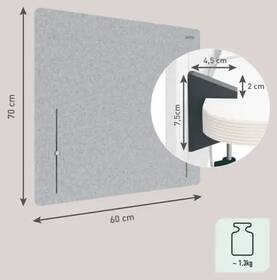 Přepážka Leitz 70 × 60 cm šedá

 obrázek produktu 8 z 8