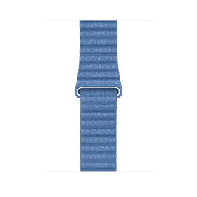 Řemínek Apple Watch 44mm chrpově modrý kožený - střední 

 obrázek produktu 1 z 3