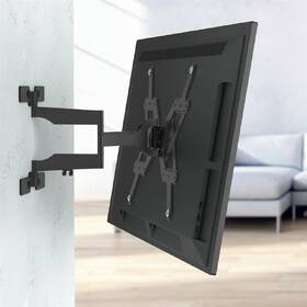 Držák TV Hama 220849, nástěnný, polohovatelný, pro úhlopříčky 32" až 65", max. nosnost 30 kg černý

 obrázek produktu 2 z 4