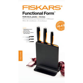Sada kuchyňských nožů Fiskars 3 ks + blok 

 obrázek produktu 2 z 2