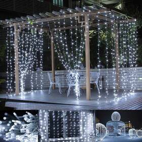 Vánoční osvětlení ColorWay vnitřní, 300 LED, 3× 3m, 220–240V AC, studená bílá 

 obrázek produktu 4 z 18