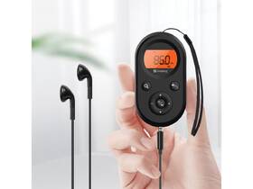 Radiopřijímač Sandberg Pocket Radio FM+AM Recharge černá barva
