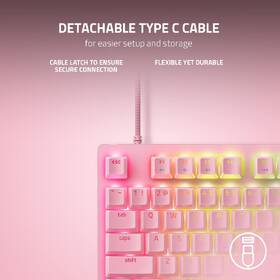 Klávesnice Razer Huntsman V2 Tenkeyless (Red Switch) - Quartz - US Layout růžová

 obrázek produktu 3 z 9