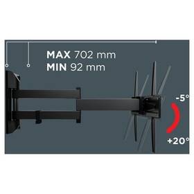 Držák TV Meliconi Slimstyle 600 SDRP Plus polohovatelný pro úhlopříčky 50" až 82", nosnost 45 kg 

 obrázek produktu 6 z 7