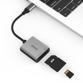 Čtečka paměťových karet AKASA SD, microSD, USB 3.2 Type-C 

 obrázek produktu 4 z 4