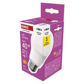 Žárovka LED EMOS Classic, E27, 4W, neutrální bílá 

 obrázek produktu 3 z 3