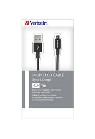 Kabel Verbatim Sync & Charge USB/micro USB, 1m, nerezová ocel černý

 obrázek produktu 5 z 6