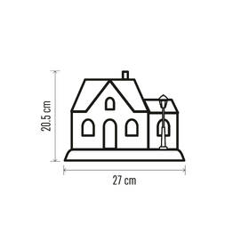 LED dekorace EMOS vánoční domek, 20,5 cm, 3x AA, vnitřní, teplá bílá 

 obrázek produktu 3 z 4