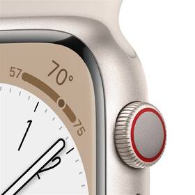 Chytré hodinky Apple Watch Series 8 GPS + Cellular 41mm pouzdro z hvězdně bílého hliníku - hvězdně bílý sportovní řemínek 

 obrázek produktu 2 z 8