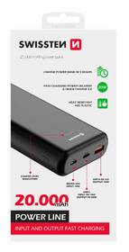Powerbanka Swissten Power Line 20 000mAh 20W černá

 obrázek produktu 2 z 2