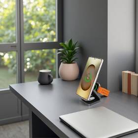 Bezdrátová nabíječka Cubenest SQ312S Pro 3v1, Qi2.2 pro Samsung šedá

 obrázek produktu 15 z 19