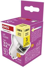 Žárovka LED EMOS bodová, 3W, 345lm, GU10, teplá bílá 

 obrázek produktu 11 z 15