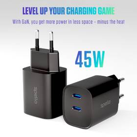 Nabíječka do sítě Spello by Epico ForceBoost GaN 45W 2x USB-C černá

 obrázek produktu 5 z 7