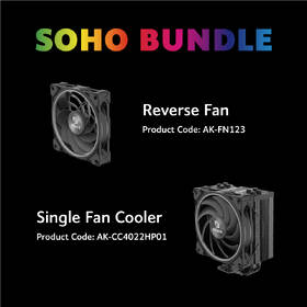 Chladič CPU AKASA H4 Plus + SOHO AR12 Reverse Blade Fan černý

 obrázek produktu 1 z 5
