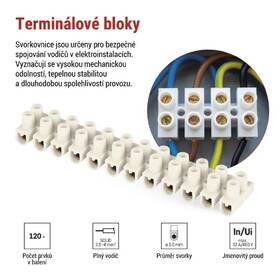 Svorkovnice EMOS ŠROUB. 12 PRV. 2,5–4MM2 32A/450V 10KS bílá

 obrázek produktu 1 z 2