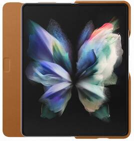 Pouzdro na mobil flipové Samsung Leather Flip Cover Galaxy Z Fold3 hnědé

 obrázek produktu 3 z 7