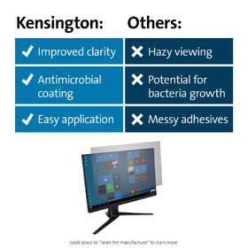 Filtr KENSINGTON Anti-Glare and Blue Light Reduction Filter pro monitor 21,5" (16:9), odnímatelný 

 obrázek produktu 6 z 14